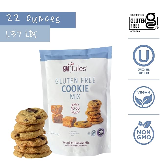 gfJules Certified Gluten Free Original &amp Cut Out Cookie Baking Mix | No Grit Non-GMO Vegan Kosher &amp Top 9 Allergen Free | Alternative to Regular Cookie Mixes