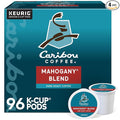 Caribou Coffee Mahogany Keurig Single-Serve K-Cup Pods Dark Roast Coffee 96 Count (Pack of 4)