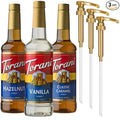 Torani Syrups Classic Caramel Hazelnut and Vanilla Syrup Variety 3-Pack Coffee Syrups for Drinks Pumps Included 25.4 Fl Oz Ea