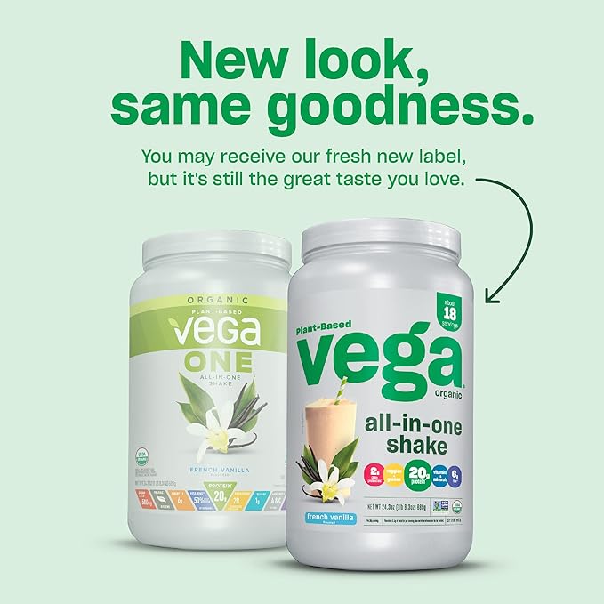 Vega Organic All-in-One Vegan Protein Powder Chocolate - Superfood Ingredients Vitamins &amp Sport Premium Vegan Protein Powder Chocolate(45 Servings) 30g Plant Based Protein5g BCAAs