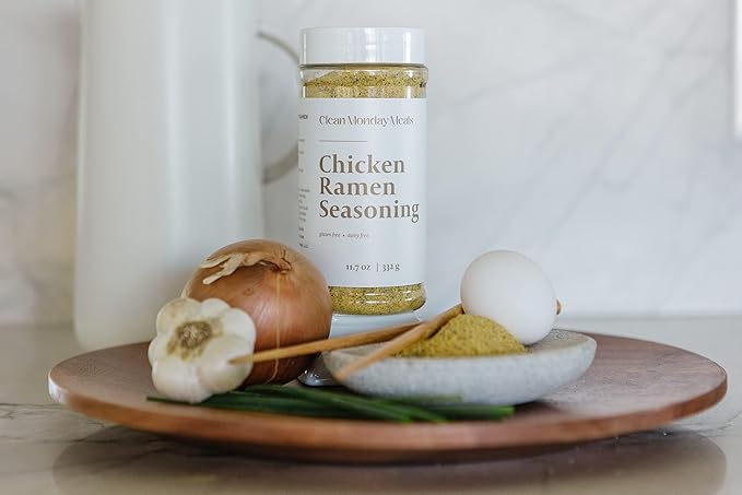 Clean Monday Meals Chicken &amp Beef Ramen Seasoning Mix | Gluten Free Dairy Free | 11.07 oz (2-Pack) | Versatile Noodle Soup Stir-Fry Flavor Booster