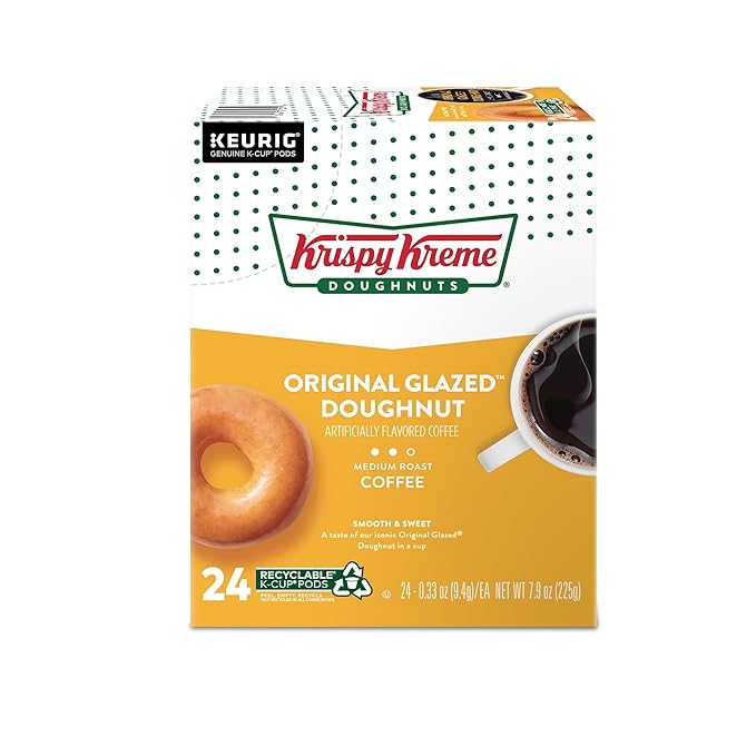 Krispy Kreme Original Glazed Doughnut Single-Serve Keurig K-Cup Pods Flavored Medium Roast Coffee 96 Count