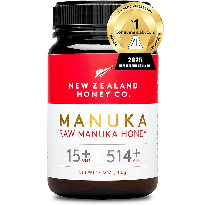 New Zealand Honey Co. Raw Manuka Honey UMF 15+ | MGO 514+ UMF Certified / 17.6oz