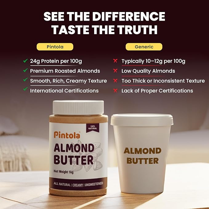 Pintola All Natural Almond Butter (Creamy) (1kg)