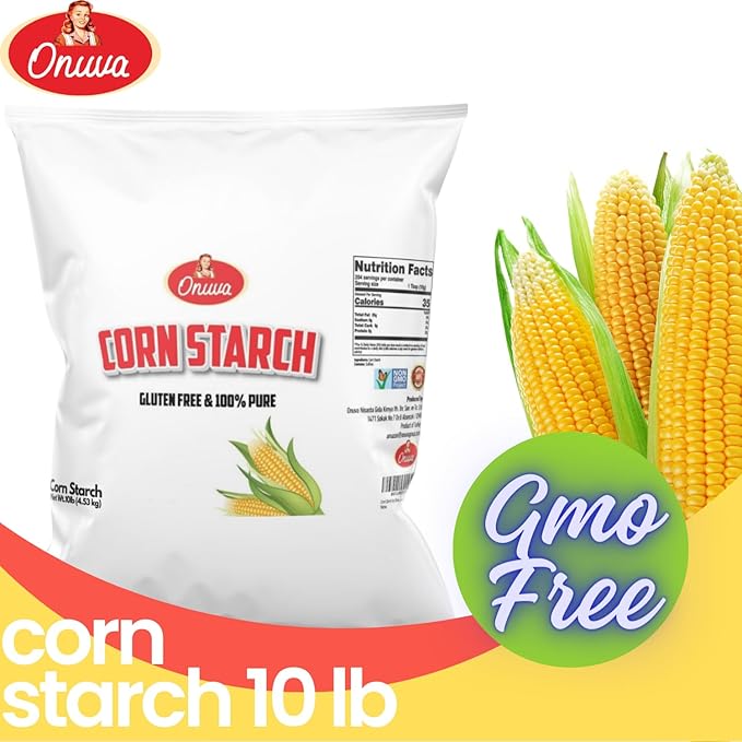 Corn Starch by Onuva - 10 lbs (453 kg) - Gluten Free - Vegan - Thickener For Sauces Soup &amp Gravy