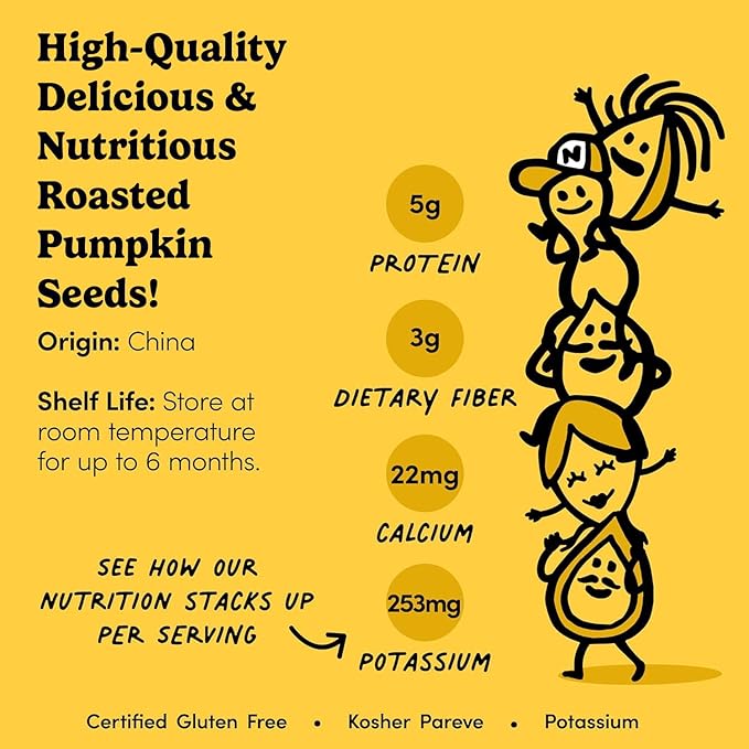 Nuts.com – Roasted Pumpkin Seeds – 2 Lb Bag Salted No Shell Pumpkin Seeds Healthy Snack for Adults &amp Kids Rich in Protein Fiber Calcium &amp Potassium – Keto Friendly Vegan Gluten-Free &am