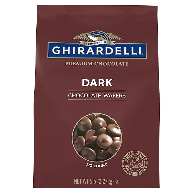 Ghirardelli Chocolate Company Dark Chocolate Wafers 5lb. Bag (Pack of 1)