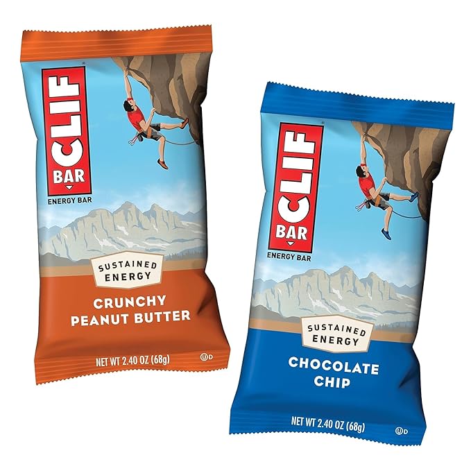 Clif Variety Bar 24 Count 8 White Chocolate Macadamia Nut 8 Chocolate Chip 8 Crunchy Peanut Butter
