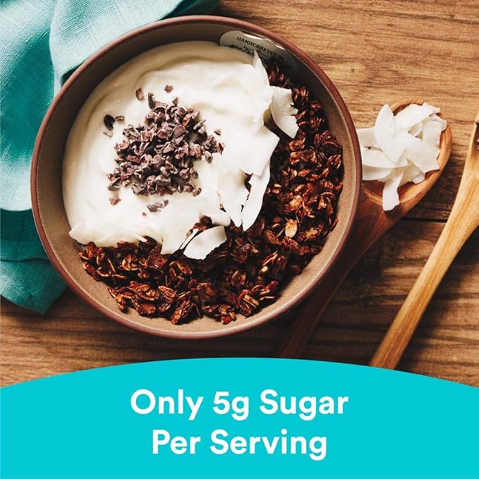gr8nola CACAO CRISP - Healthy Low Sugar Vegan Bulk Granola Cereal - Made with Superfoods Cacao Coconut and Sunflower Seeds Soy Free Dairy Free and No Refined Sugar - 4.5lb Resealable Bag