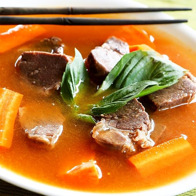 Essence of Lotus Instant Beef Stew Soup Mix — Ready-to-Eat Flavorful Restaurant-Quality Pho broth Made in the US (Beef Stew Soup Mix 6-Pack)