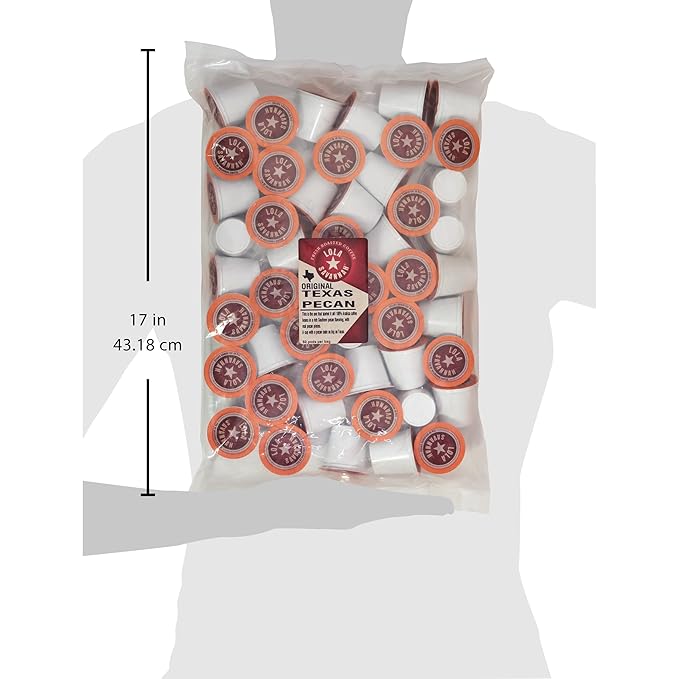 Lola Savannah Texas Pecan Caffeinated Coffee Pods Flavored Coffee in Pod Shaped Containers 100 Count