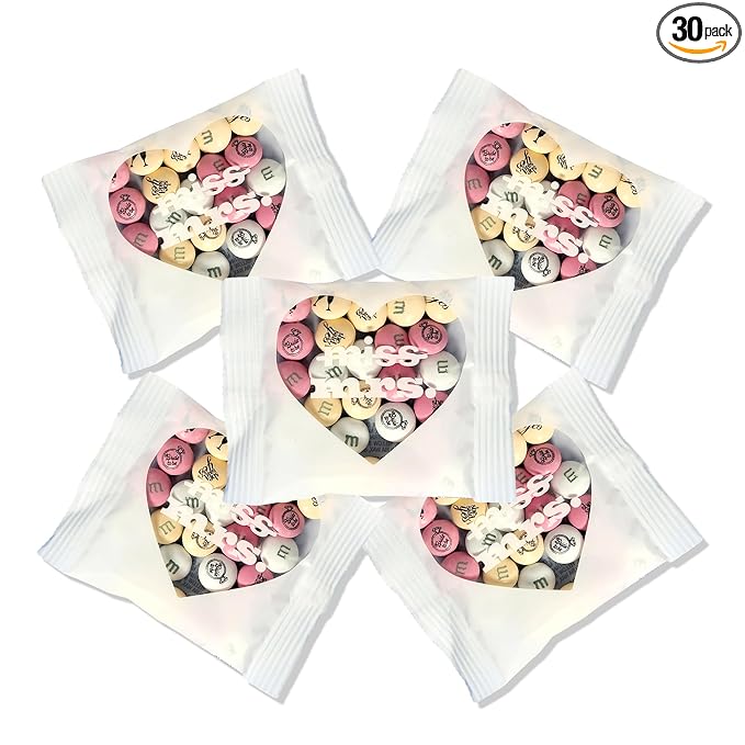 M&ampM'S WORLD Miss to Mrs. Themed Packs Filled with Printed Milk Chocolate Candies-30 PacksFor Bridal Shower Party FavorsWeddingsBachelorette Party FavorsBridesmaids Gifts for Wedding Day and Mo