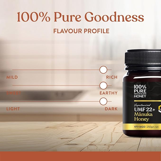 100% Pure New Zealand Manuka Honey UMF 22+ and 25+ Ultra High Grade Bundle 2 x 8.8 Oz