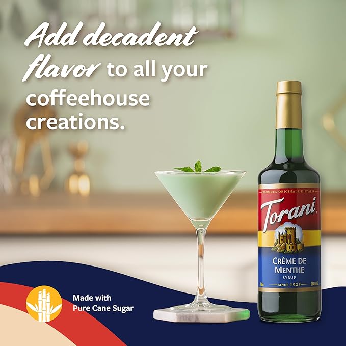 Torani Syrup Creme de Menthe 25.4 Ounce (Pack of 4)
