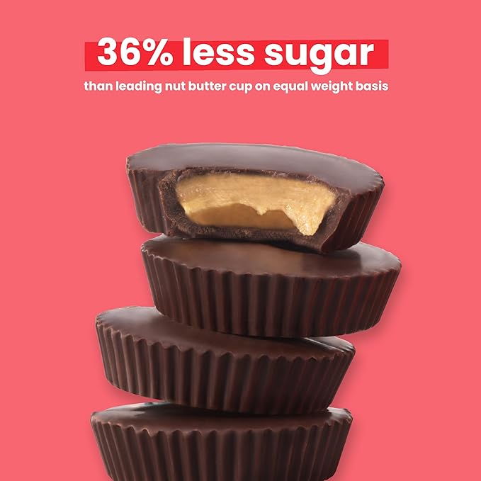 UNREAL Dark Chocolate Peanut Butter Cups (Value Size Bag) - Individually Wrapped Low Sugar Chocolate Snacks for Adults &amp Kids Organic Ingredients Certified Vegan Gluten Free Non-GMO (9.5oz)
