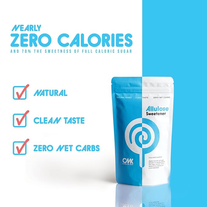 ALLULOSE Sweetener [3 PACK / 3 LBS] Zero Net Carb Keto Sugar - Natural Sugar Alternative - Low Calorie Sweetener - Made in the USA - Granular Powder (16oz Pack of 3)