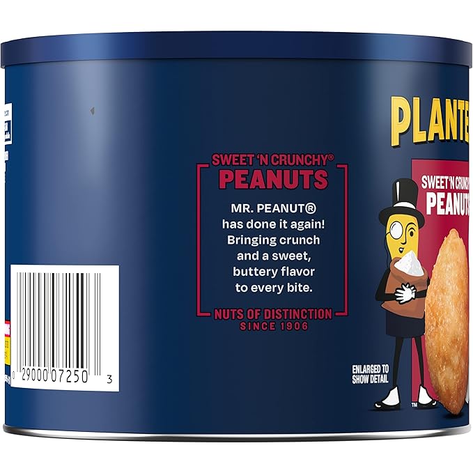 PLANTERS Sweet 'N Crunchy Peanuts 10 oz. can (Pack of 6)