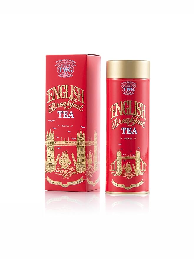 TWG Tea | English Breakfast Tea | Black Tea | Full-Bodied with Floral Undertones | Haute Couture Tin 110g | Gift Set