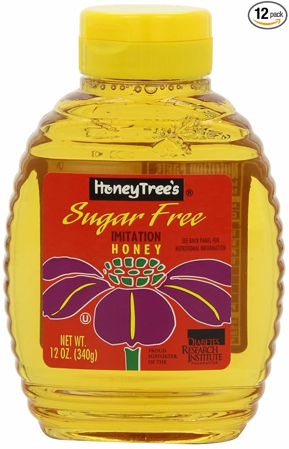 HoneyTree's Imitation Honey Sugar Free 12-Ounce Bottles (Pack of 12)