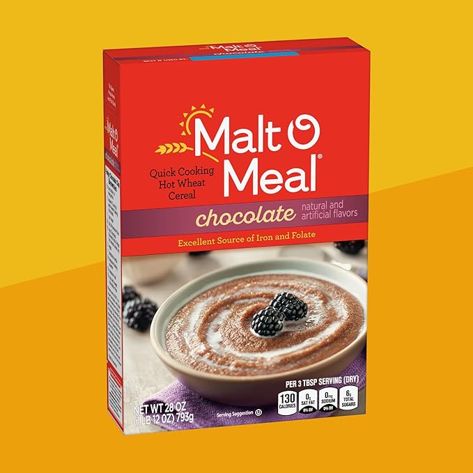 Chocolate Malt-O-Meal® Quick Cooking Hot Breakfast Cereal 28 Ounce Box (Pack of 4)