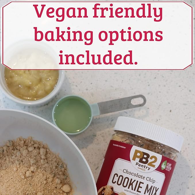 PB2 Pantry Bundle of Chocolate Chip Brownie Double Chocolate Chip Cookie &amp Chocolate Chip Cookie Mix | Certified Vegan Gluten-Free Non-GMO 4g Plant Protein per Serving 16oz Jars [Pack Of 3]