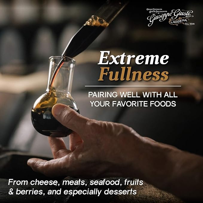 Giusti Family Reserve Balsamic Vinegar-Based Condiment - Premium Italian Condiment Based on Aceto Balsamico di Modena Rich Flavor for Salads Marinades &amp Drizzling Made in Italy - 1.4 fl oz