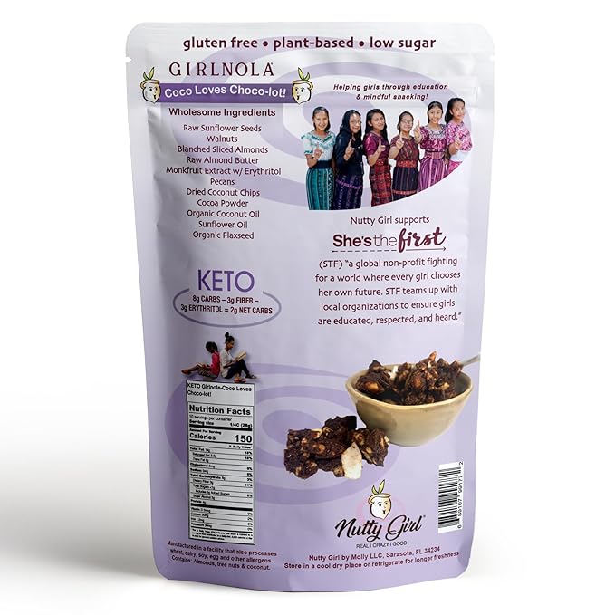 Low Sugar Low Carb Granola Cereal | Coco Loves Choco-Lot | 6 Pack | Nutty Girl Keto Girlnola®
