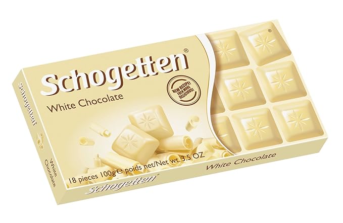 Schogetten German White Chocolate Bars 100g/3.5oz (Pack of 6)