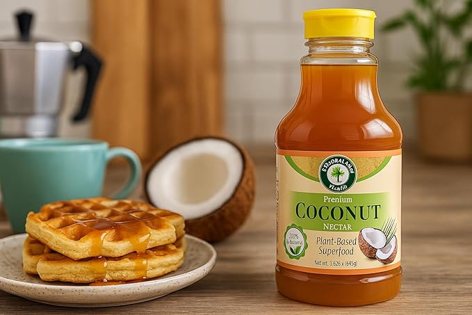 Good Balance Health Coconut Nectar | Natural Liquid Sweetener | Low Glycemic Sweetener | All Natural and Organic | Sugar Substitute | Non GMO Gluten Free Keto Sugar Vegan Friendly Baking | 22 Ounc