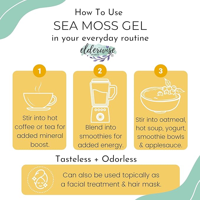 Sea Moss | WILDCRAFTED | 2.5 oz that makes 64 oz of gel | Raw + Non GMO | Sundried | MINERAL RICH | Saint Lucia Sea Moss | GOLDEN