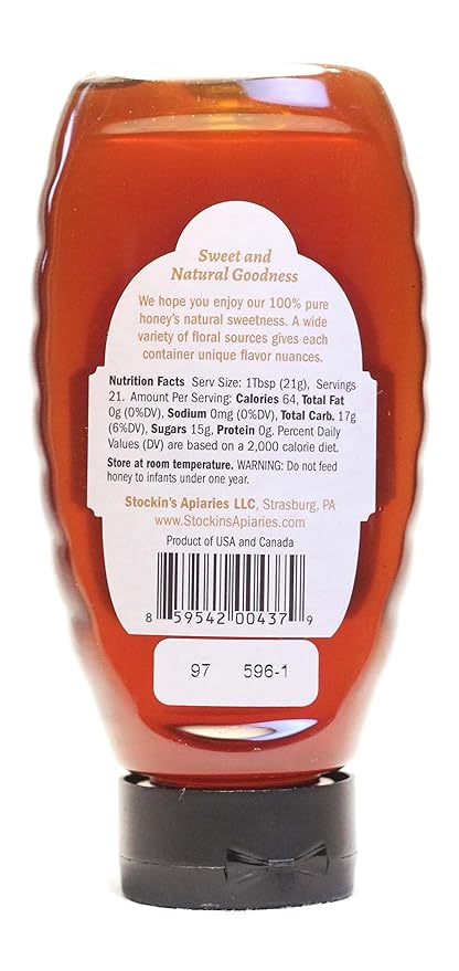 Stockin's Apiaries Pure Natural Honey 16 Oz.