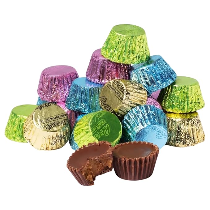 Reese'sEaster Milk Chocolate Peanut Butter Miniature Cups Individually Wrapped in Pastel Foils (2 Pounds)