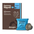 Dongiò Caffè Espresso Napoli - 40 Lavazza Blue/Black Compatible Capsules Dark Roast Coffee (Intensity 9/10) - Roasted and Blended In Italy