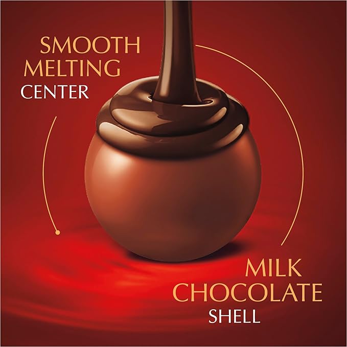 Lindt LINDOR Double Chocolate Milk Chocolate Candy Truffles Milk Chocolate with Smooth Melting Truffle Center Great for Gift Giving 5.1 oz. Bag (6 Pack)