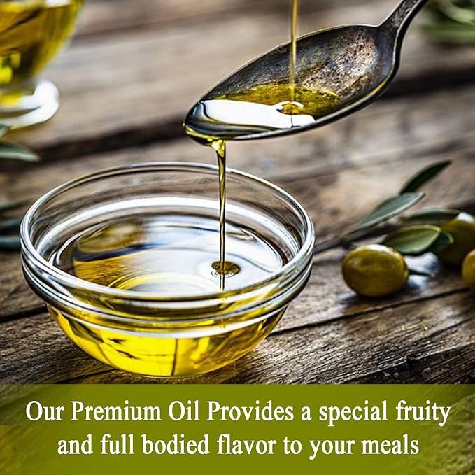De La Rosa Extra Virgin Olive Oil First Cold Pressed Vegan Kosher Non-GMO &amp Gluten-Free Fruity &amp Full-Bodied Great for Salad Dressings &amp More Olive Oil Extra Virgin 2 Liter (Pack of