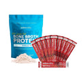 Paleovalley 100% Grass Fed Beef Bone Broth Protein Powder &amp Beef Sticks Bundle - Collagen Peptides for Hair Skin Gut Joint Support High Protein Keto-Friendly Gluten-Free