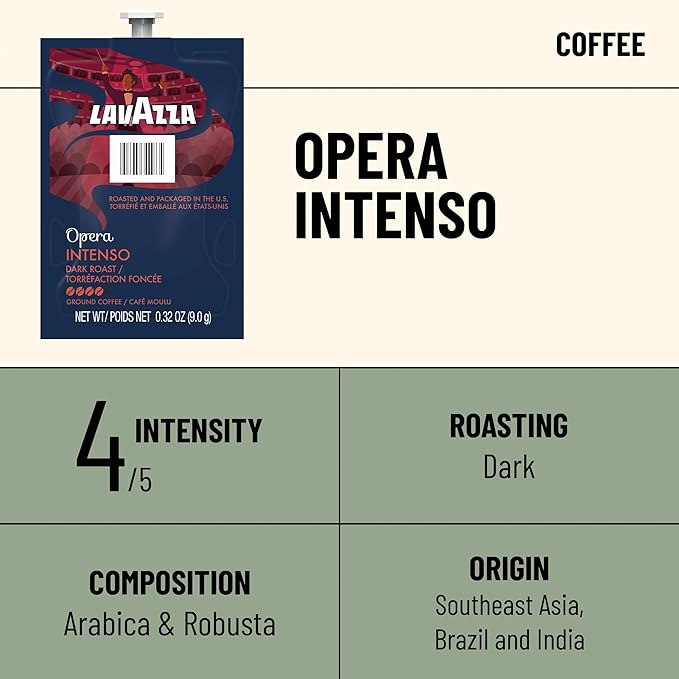 Flavia Lavazza Opera Intenso Coffee Freshpacks Works Only with Flavia Brewers Dark Roast (Case of 76)