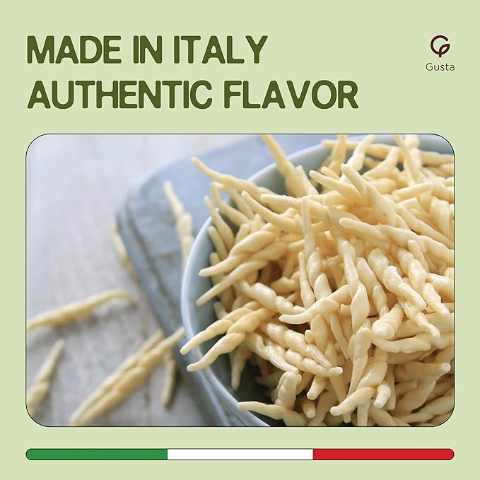 Gusta Trofie al Pesto Pasta Meal Kit - Made in Italy - Gourmet Italian Food Lovers - Italian Gift Basket Gourmet Pasta - Authentic Italian Recipe - Makes 5 Meals with Recipe Booklet