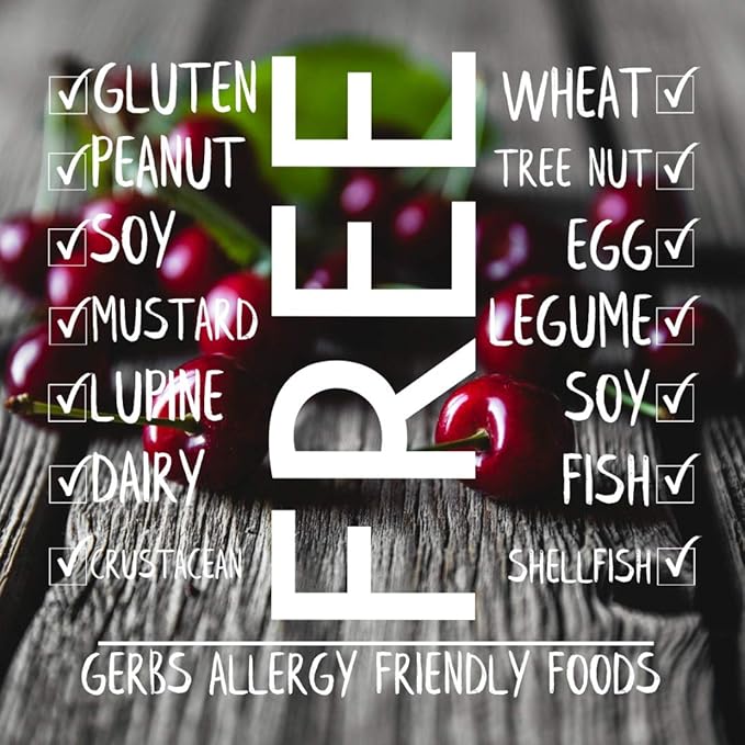 Gerbs Dried Sweetened Cherries 2 lbs. | Unsulphured No Artificial Additives Resealable Bag | Naturally Tart &amp Juicy | Top 14 Allergen-Free