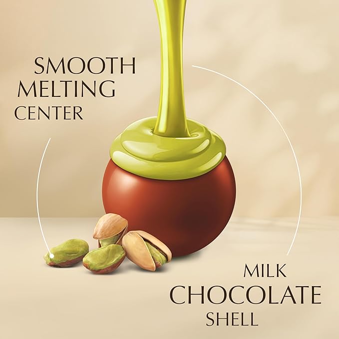 Lindt LINDOR Pistachio Milk Chocolate Candy Truffles 5.1 oz. Bag
