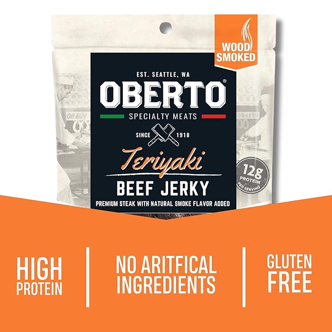 Oberto Specialty Meats Teriyaki Beef Jerky 2.7 Ounce (Pack of 8)
