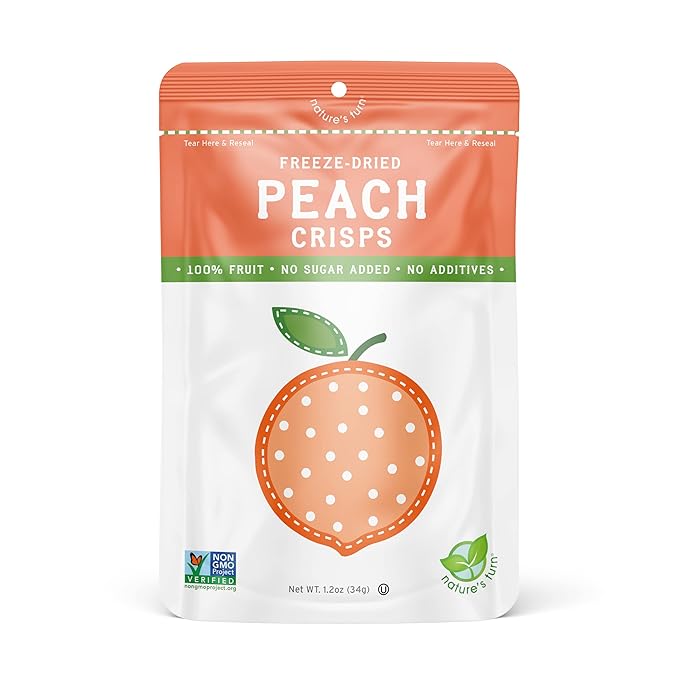 Nature's Turn Freeze-Dried Fruit Snacks Strawberry &amp Banana and Peach Pack of 12 (1.2 oz Each)