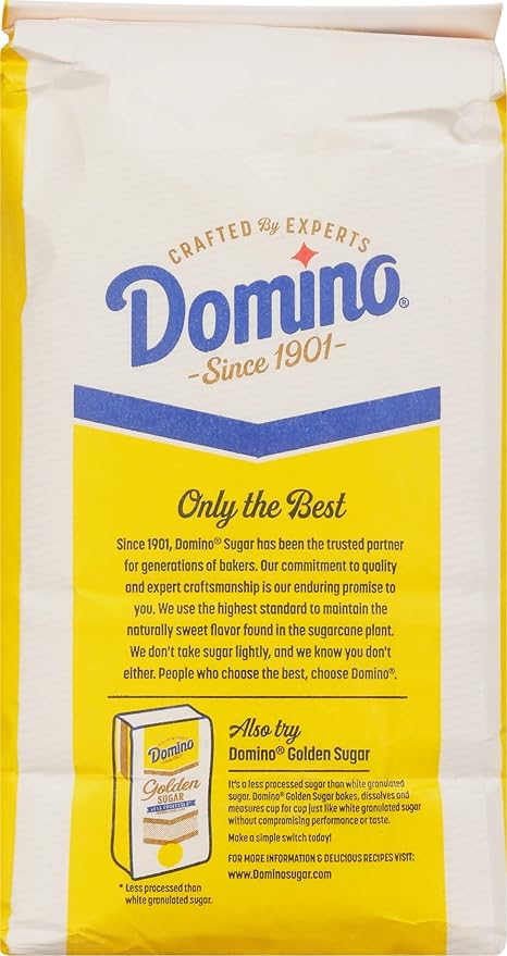 Domino® Granulated Sugar 4 lb Bag of Premium Pure Cane Sugar (Pack of 2) with Bonus Brand Recipe Card