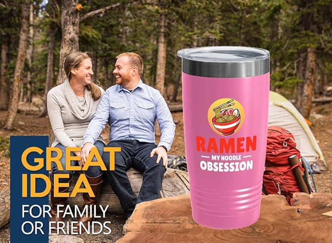 Ramen Lover Pink Edition Viking Tumbler 20oz - my noodle obsession - Food Lovers chicken pumpkin vegan pantry spicy noodles