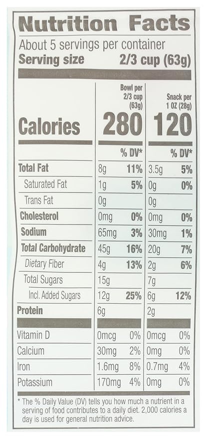 Cascadian Farm Organic Fruit And Nut Granola Non GMO 11 Ounces (Pack Of 4)