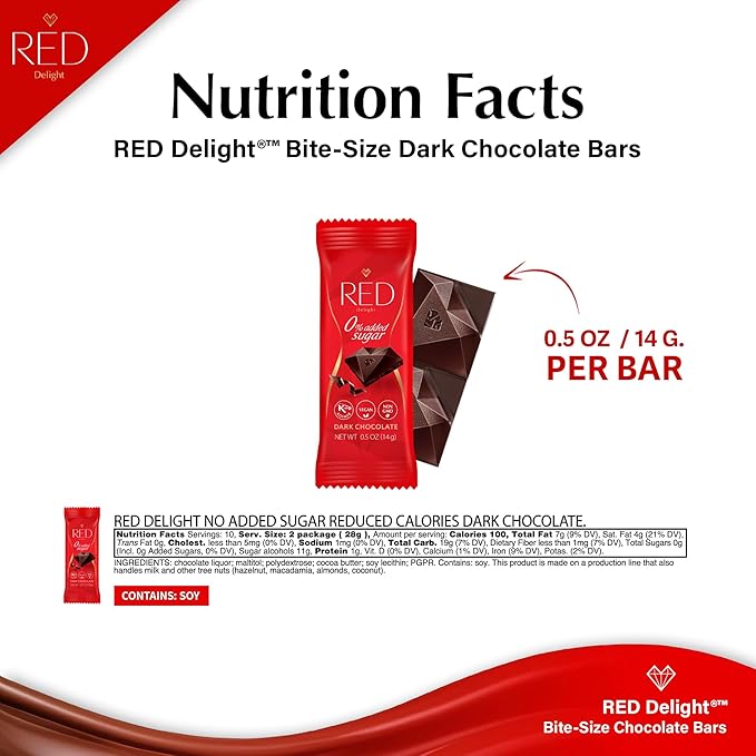 RED Delight®™ 100 Piece Chocolate Gift Box (100 Piece Gift Box w/Bite Size Bars +14 Plush Bear Dark Chocolate)