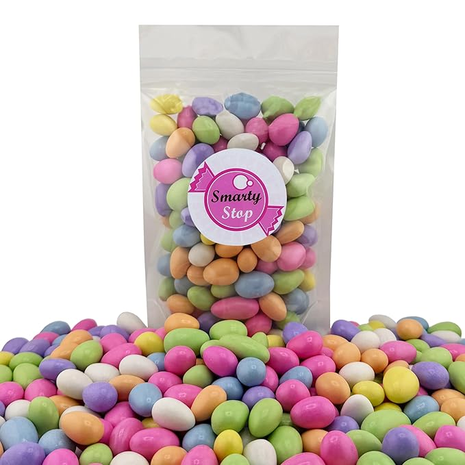 Smarty Stop Jordan Almonds Candy – Pastel Candy-Coated Almonds Edible Confectionery Snack (Super Assorted 10 Pound (Pack of 1))