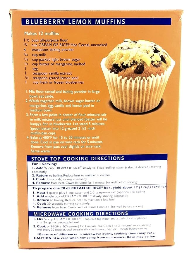 Cream Of Rice Gluten Free Hot Cereal 28 oz 12 Pack