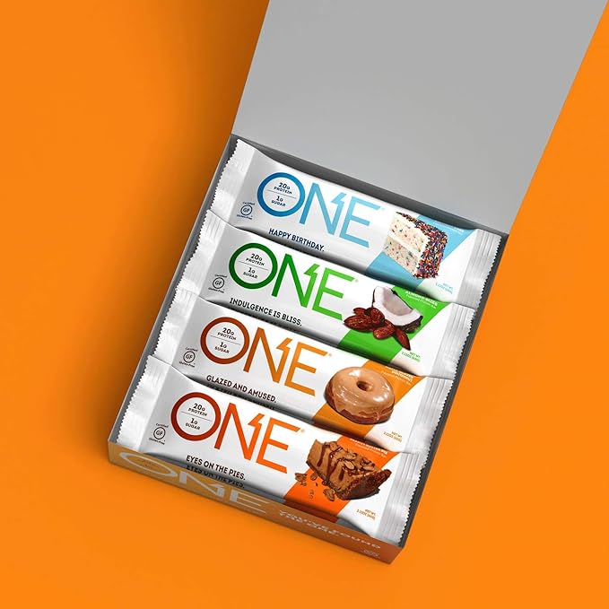 ONE Protein Bars Best Sellers Variety Pack Gluten Free Protein Bars with 20g Protein and 1g Sugar Pantry Staples 2.12 oz (12 Count)
