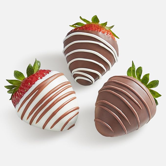 Shari’s Berries Gourmet Drizzled Strawberries | Chocolate Covered Strawberry Gift Box | Ideal for Valentine's Day Anniversary Birthdays Congratulations or Saying Thank You (Two Dozen 24 Berries)
